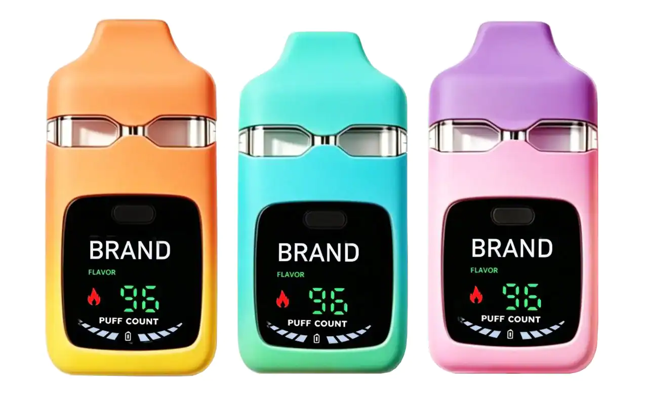 CD08 dual-tank postless concentrate vape device with digital display and 400mAh battery