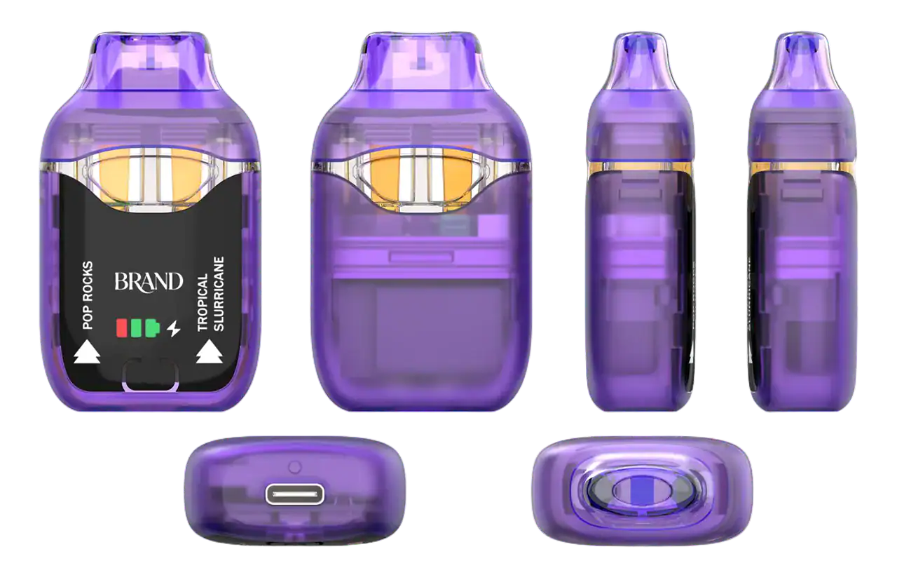 CD10 1ml plus 1ml dual-tank concentrate vape device with 280mAh battery