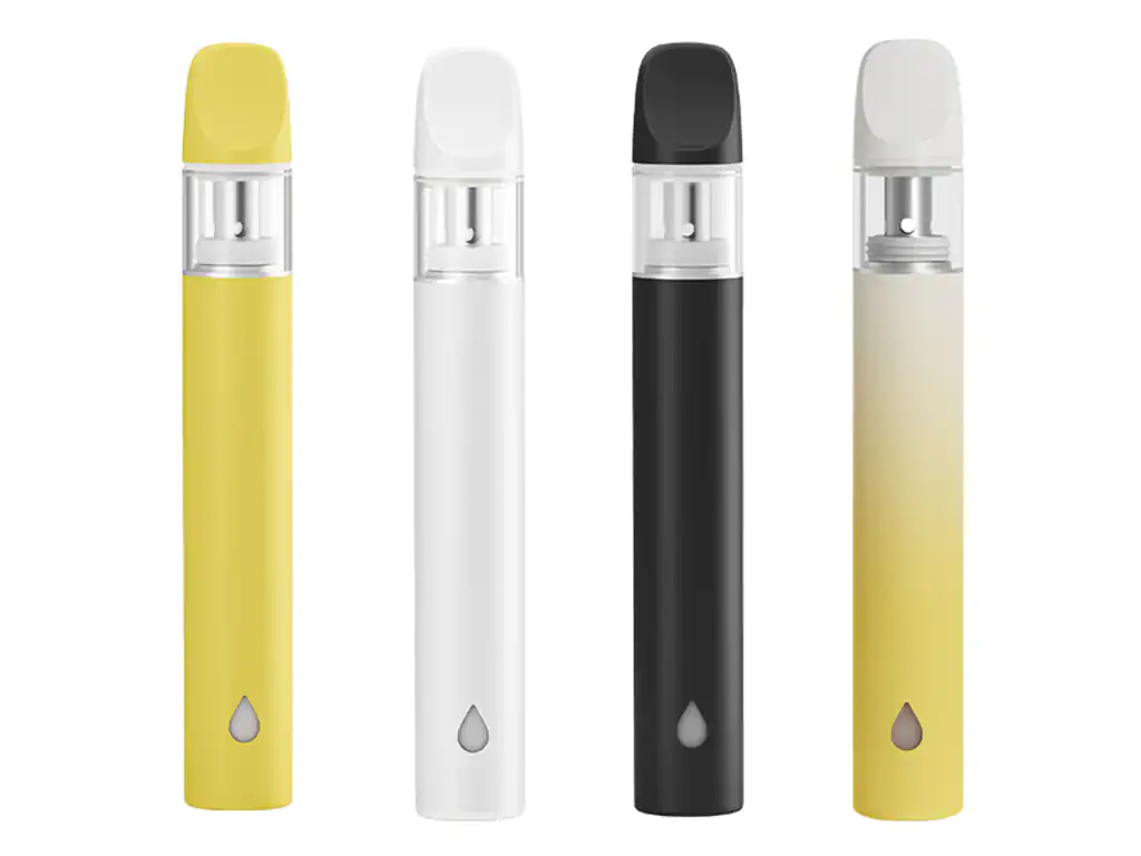 D52 slim concentrate vape device shown in multiple color options